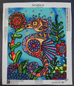 JACAROU - HIPPOCAMPE 40CM X 50CM - DIAMOND DOTZ